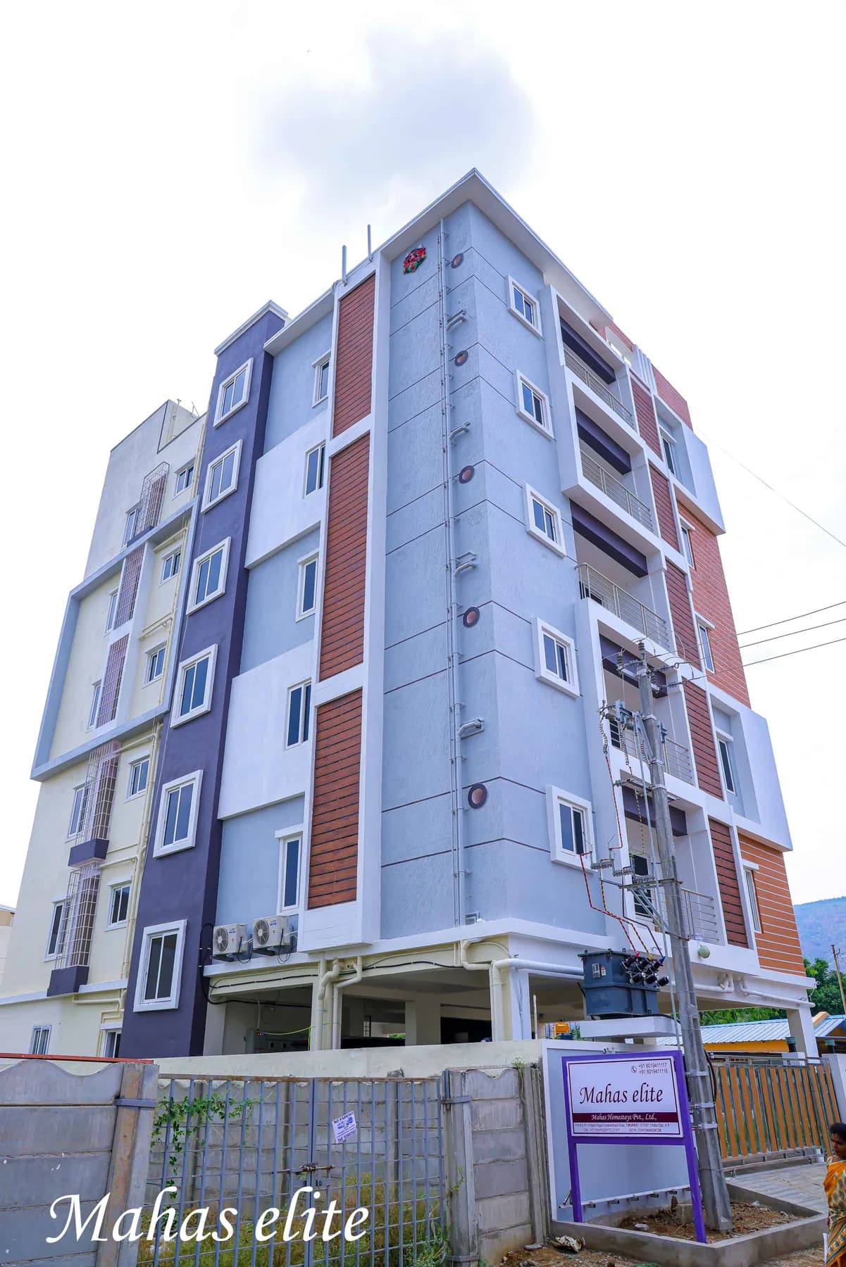 Exterior view of Mahas Elite family apartments in Tirupati