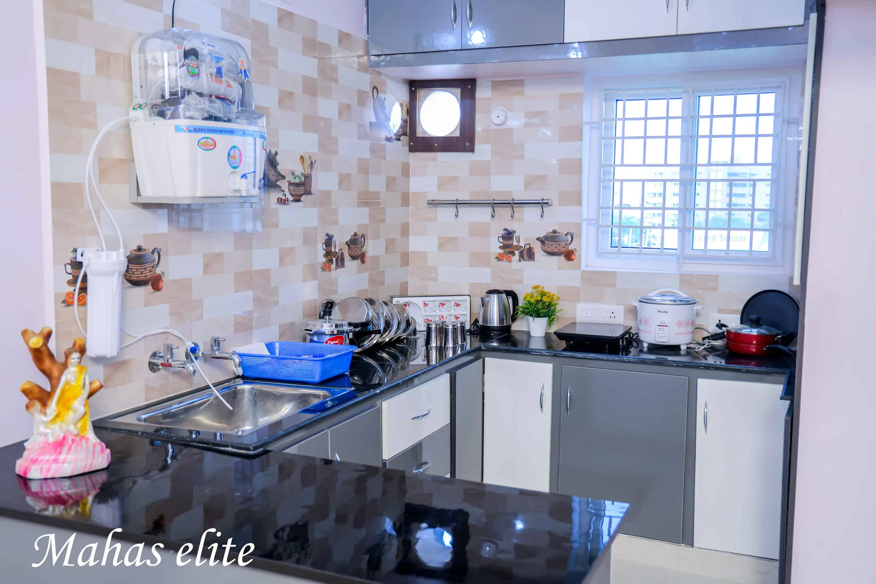 RO drinking water purifier in the Mahas Elite kitchen