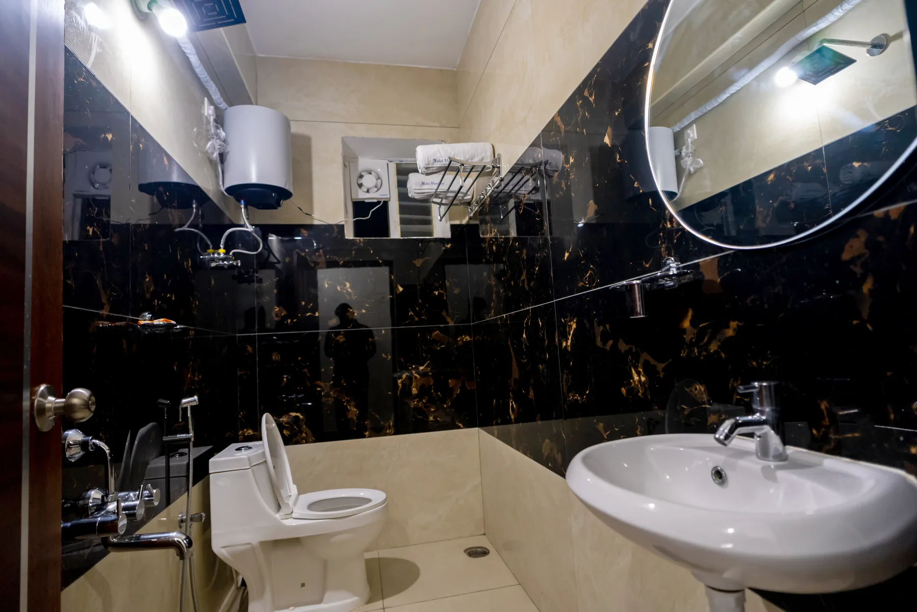Attached bathroom at Mahas Vrindavan 3BHK apartment