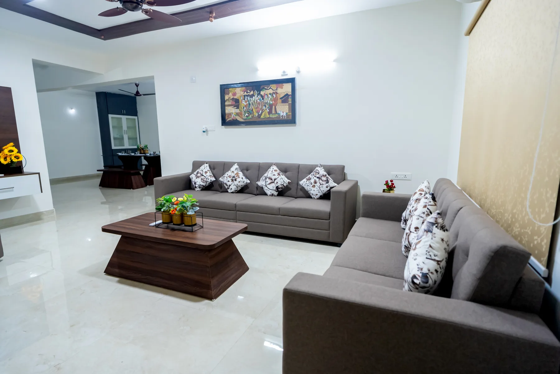 Family seating area in a Mahas Vrindavan 3BHK apartment