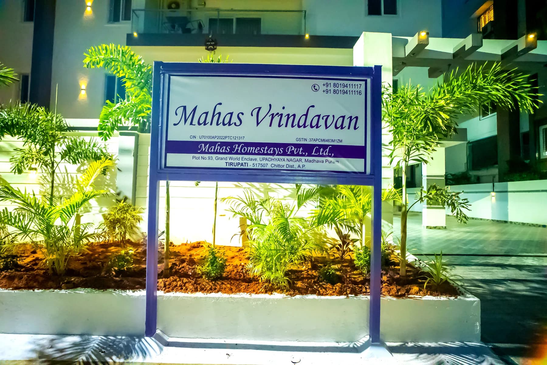Mahas Vrindavan property sign in Tirupati