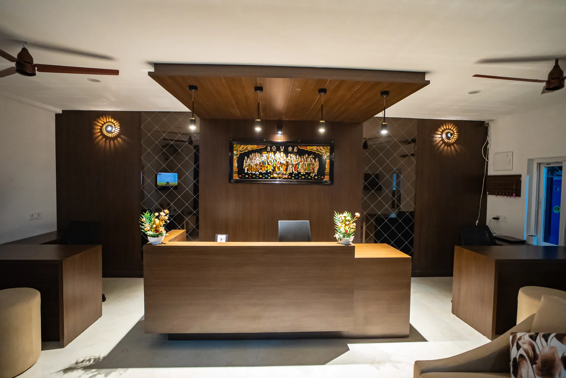 Reception desk at Mahas Vrindavan