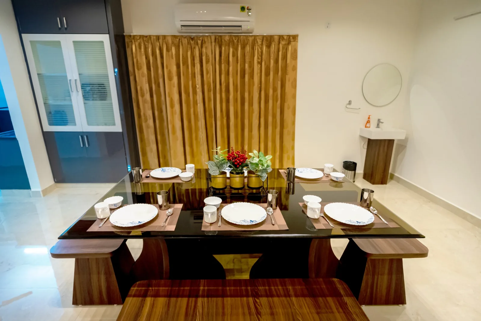 Mahas Vrindavan dining and family space in Tirupati